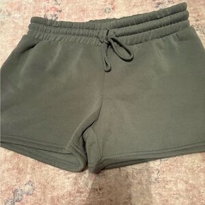 Better/ Together Olive and gray Athletic Sweat Shorts for Women